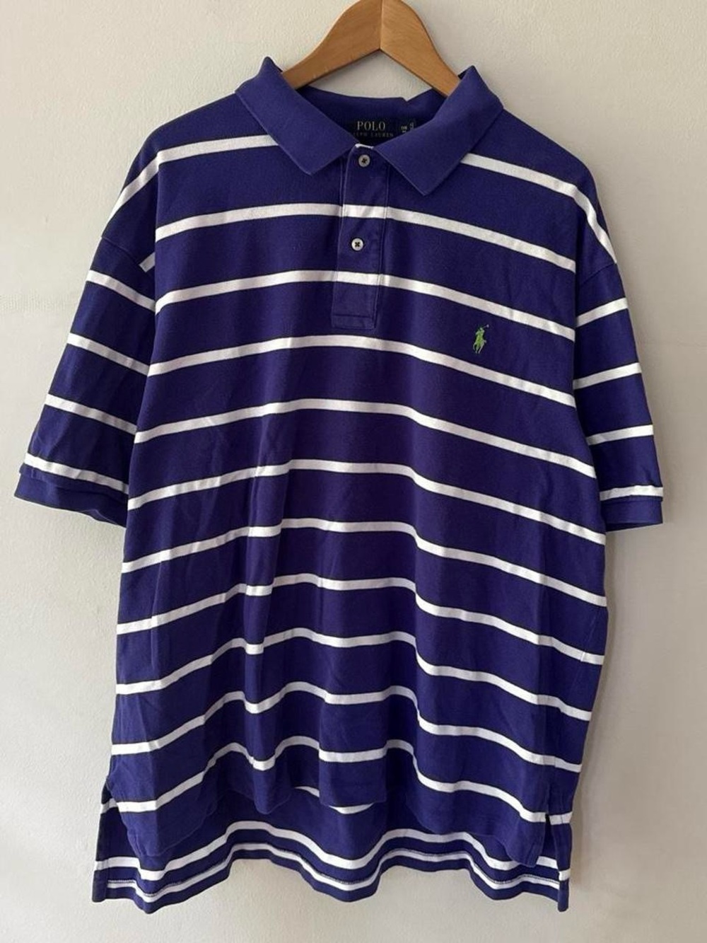 Polo by Ralph Lauren Purple & White Striped Golfing Polo (2XB)
